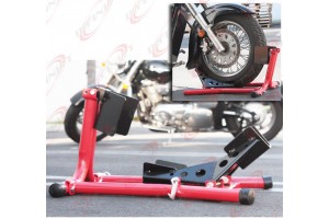   Motorcycle Sport Bike Crusiser Locking Front Wheel Chock Mount Hold Stand